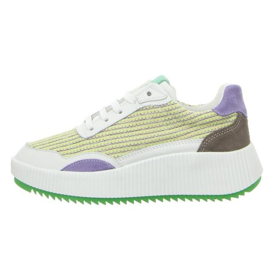 Damen ONLINE SHOES Sneaker | Online Shoes - Sneaker - Chavi - White/Yellow/Periwinkle