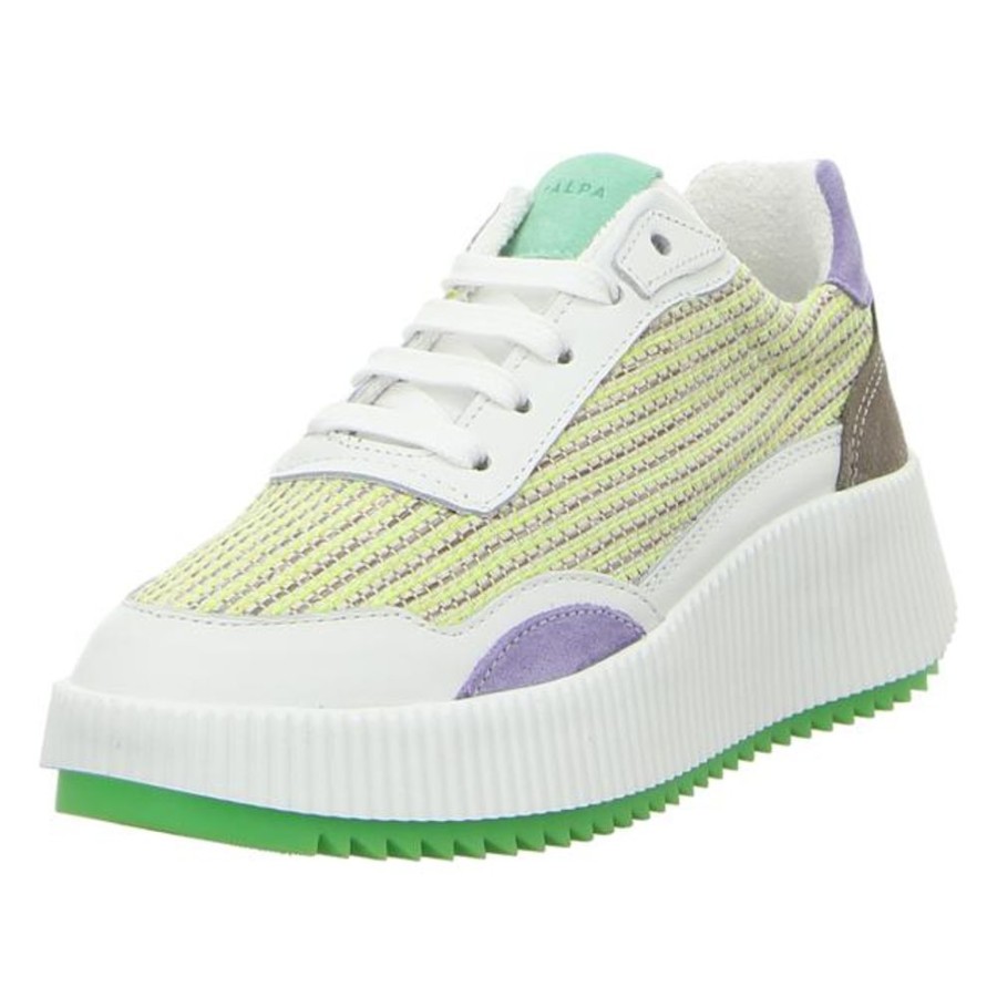 Damen ONLINE SHOES Sneaker | Online Shoes - Sneaker - Chavi - White/Yellow/Periwinkle