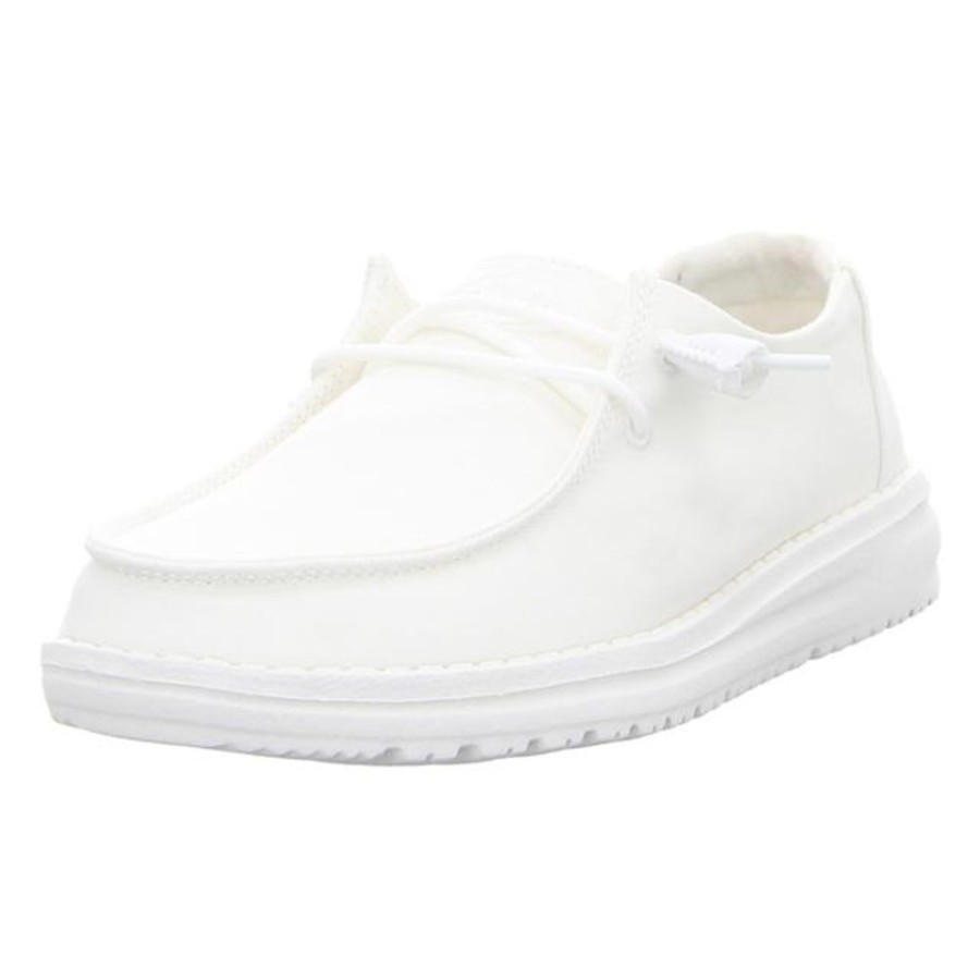 Damen Hey Dude Schnurschuhe | Hey Dude - Schnurschuhe - Wendy Slub Canvas - White