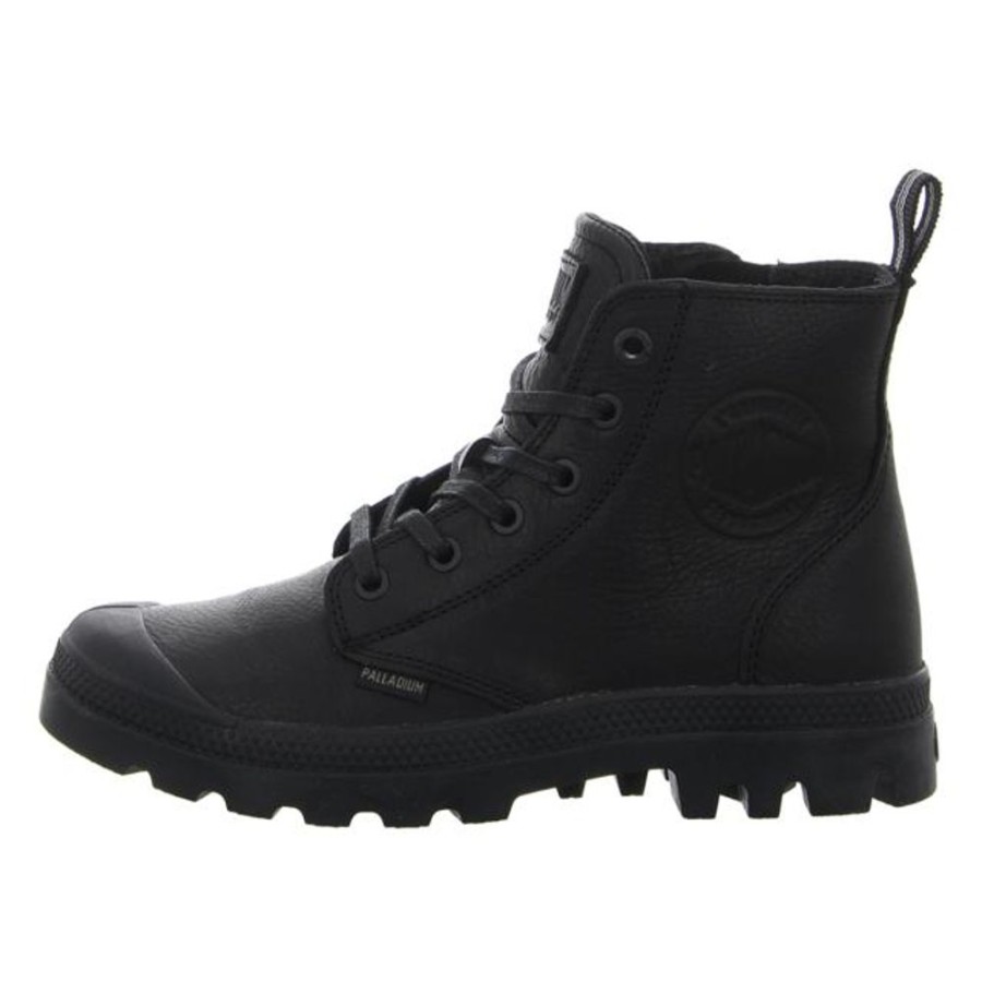 Damen Palladium Stiefeletten | Palladium - Stiefeletten - Pampa Zip Leather Es - Black/Black-M