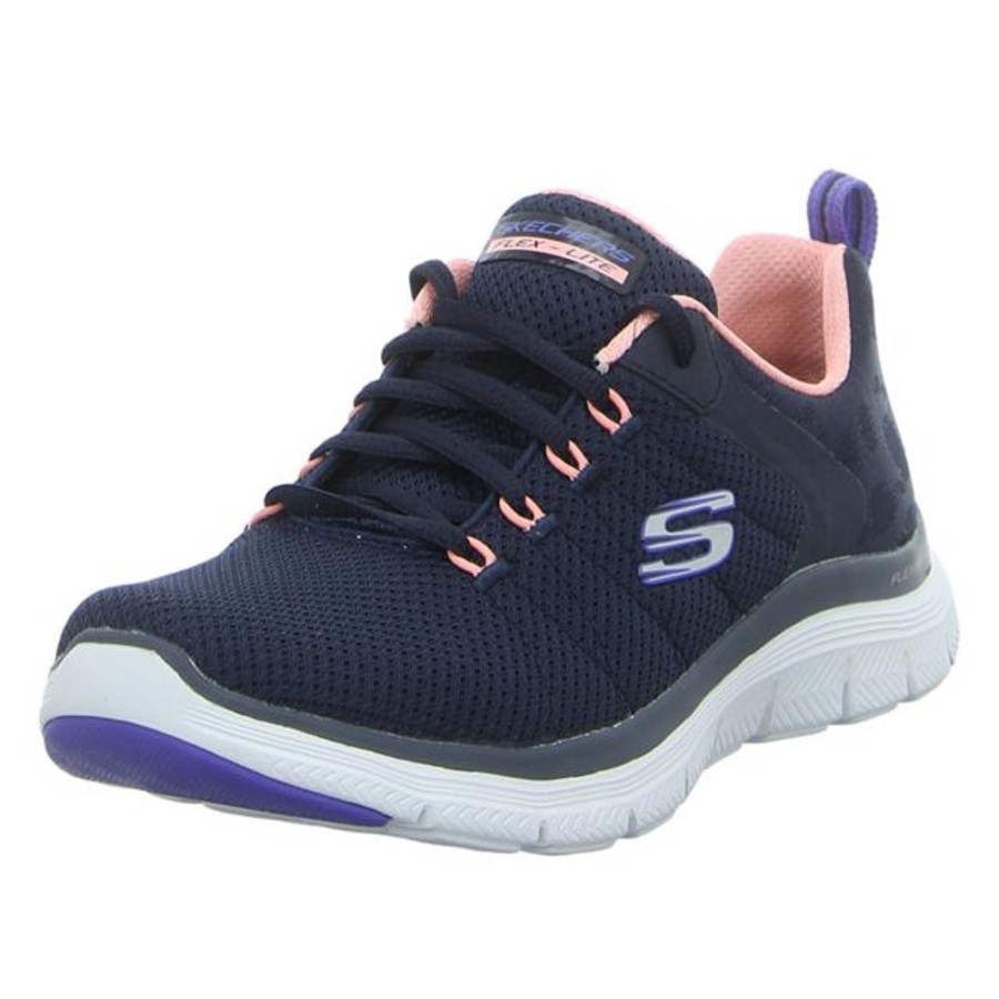 Damen Skechers Sneaker | Skechers - Sneaker - Flex Appeal 4.0-Elegant Ways - Navy/Multi