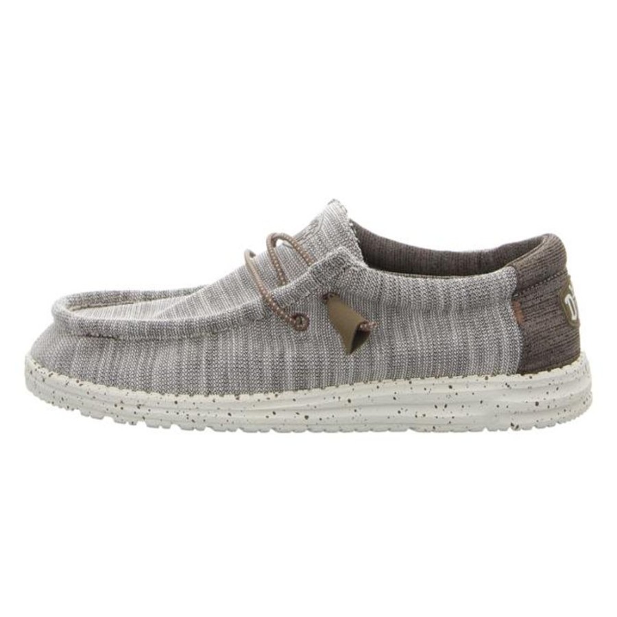 Herren Hey Dude Halbschuhe | Hey Dude - Schnurschuhe - Wally Stretch Mix - Limestone