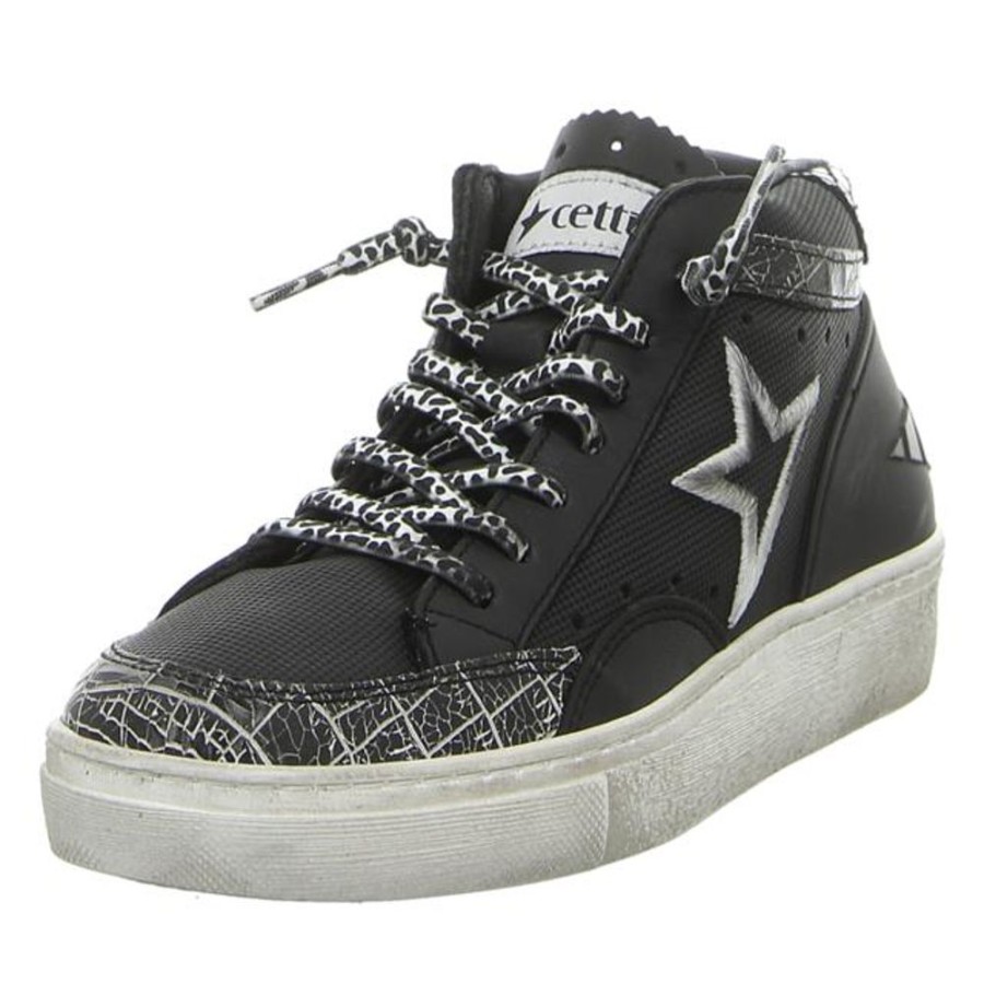 Damen Cetti Sneaker | Cetti - Sneaker - C-1267 Sra - Coco Black White (Front Solo Negro)