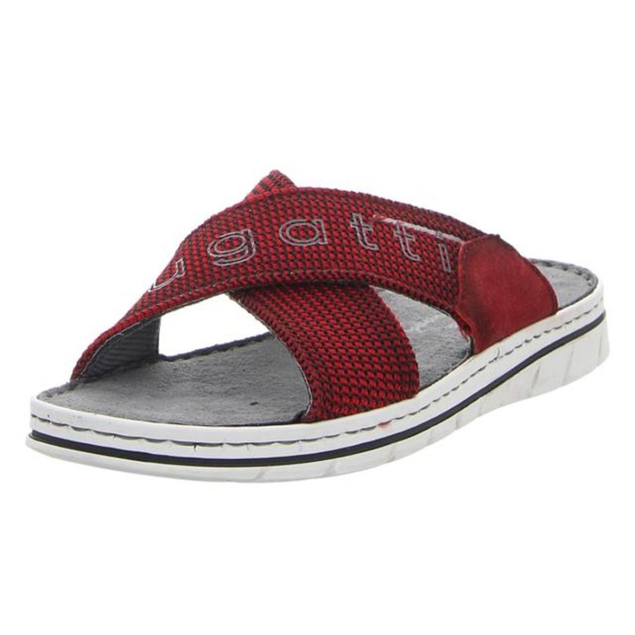 Herren Bugatti Offene Schuhe | Bugatti - Pantoletten - Sani - Dark Red