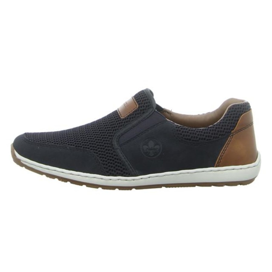 Herren Rieker Halbschuhe | Rieker - Slipper - Blau