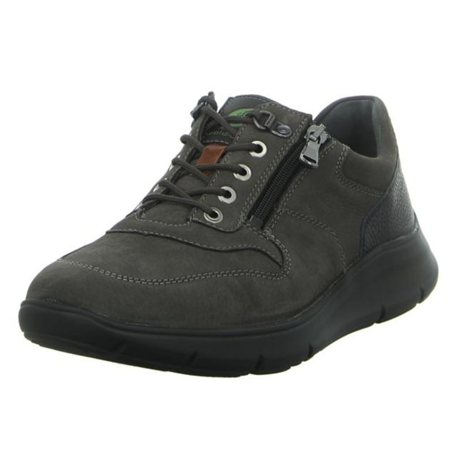 Herren Waldläufer Sneaker | Waldlaufer - Schnurschuhe - Haris - Carbon Tabak Ocean