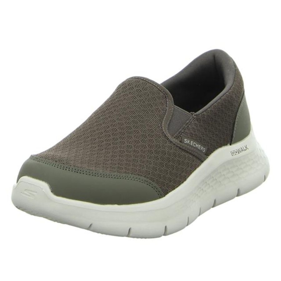 Herren Skechers Halbschuhe | Skechers - Slipper - Go Walk Flex - Khaki