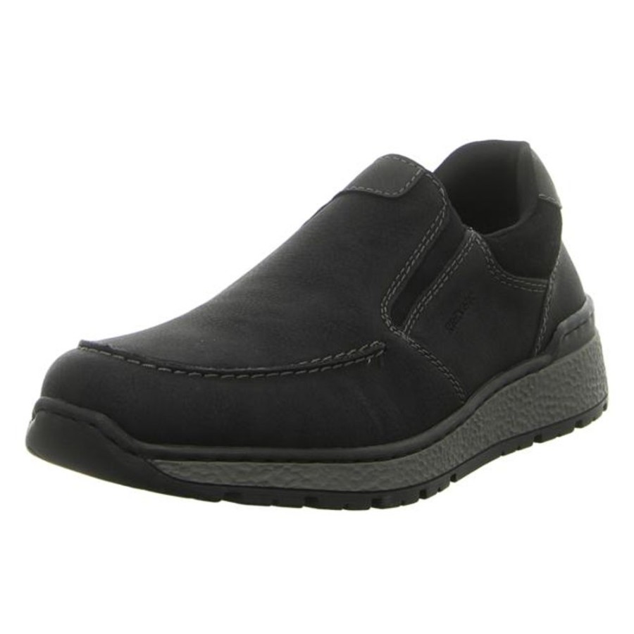 Herren Rieker Halbschuhe | Rieker - Slipper - Schwarz