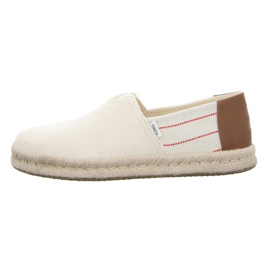 Herren TOMS Halbschuhe | Toms - Slipper - Alp Rope 2.0 - Natural Stripe Mix