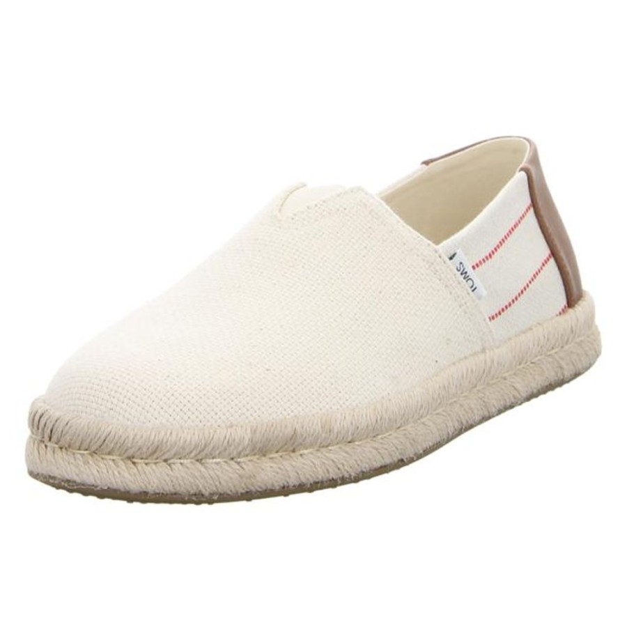 Herren TOMS Halbschuhe | Toms - Slipper - Alp Rope 2.0 - Natural Stripe Mix