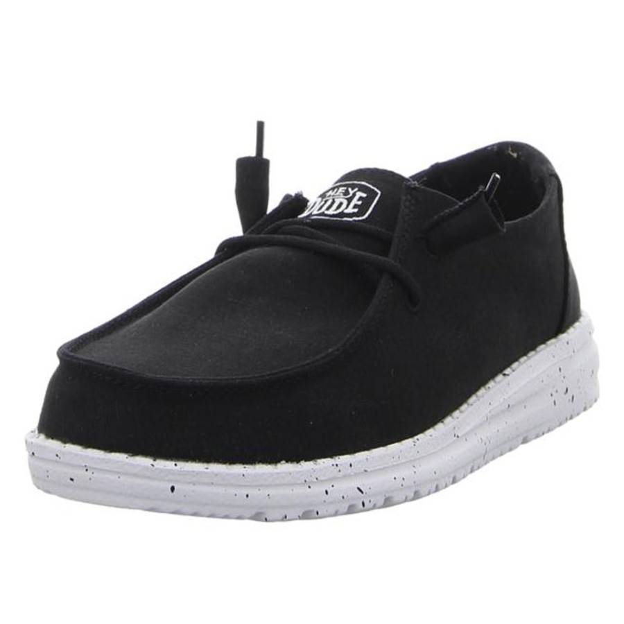 Damen Hey Dude Schnurschuhe | Hey Dude - Schnurschuhe - Wendy Slub Canvas - Black