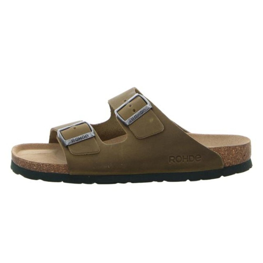 Herren Rohde Offene Schuhe | Rohde - Pantoletten - Olive