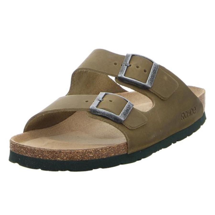 Herren Rohde Offene Schuhe | Rohde - Pantoletten - Olive