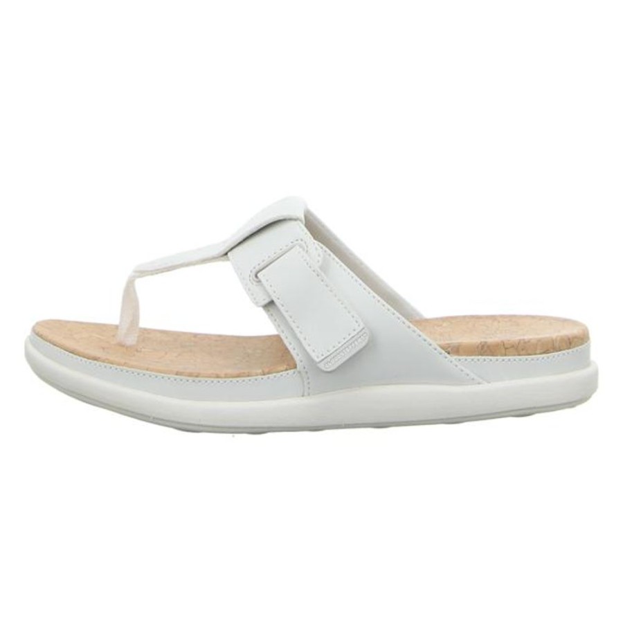 Damen Clarks Pantoletten | Clarks - Zehentrenner - Step June Reef - White