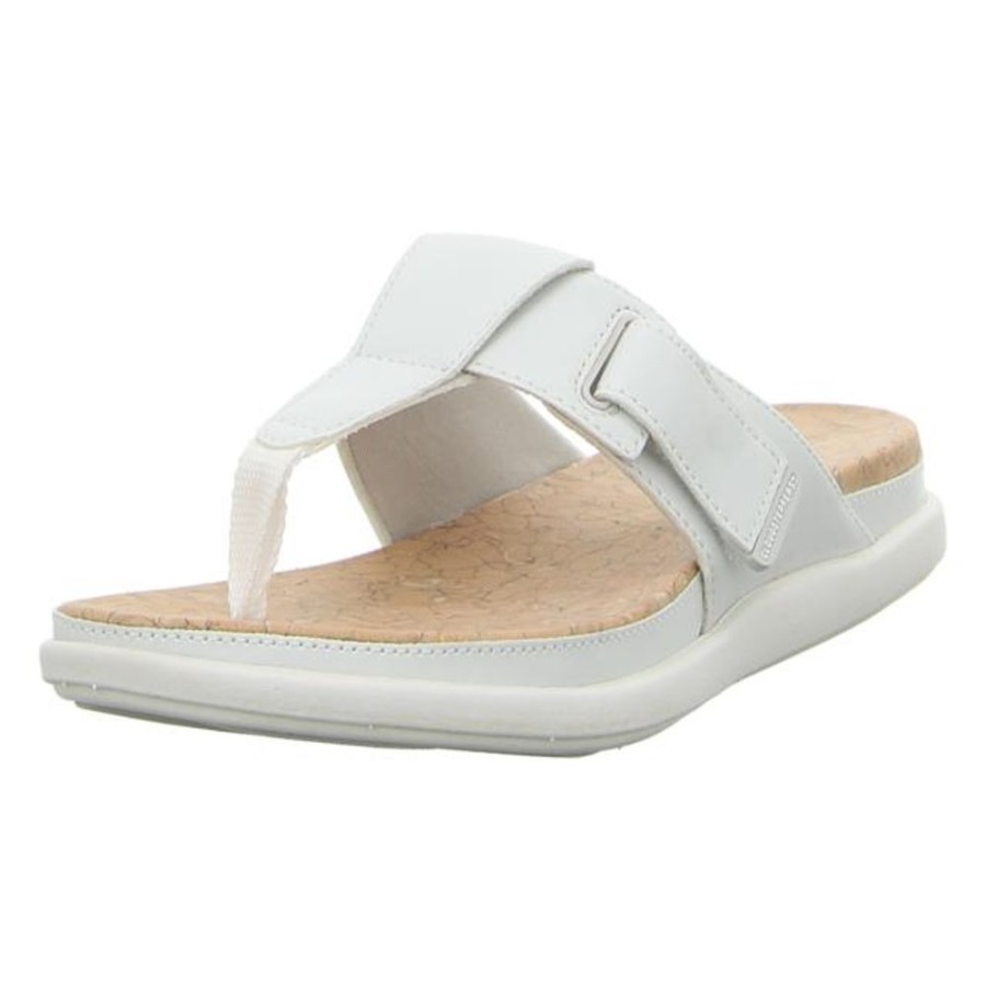 Damen Clarks Pantoletten | Clarks - Zehentrenner - Step June Reef - White