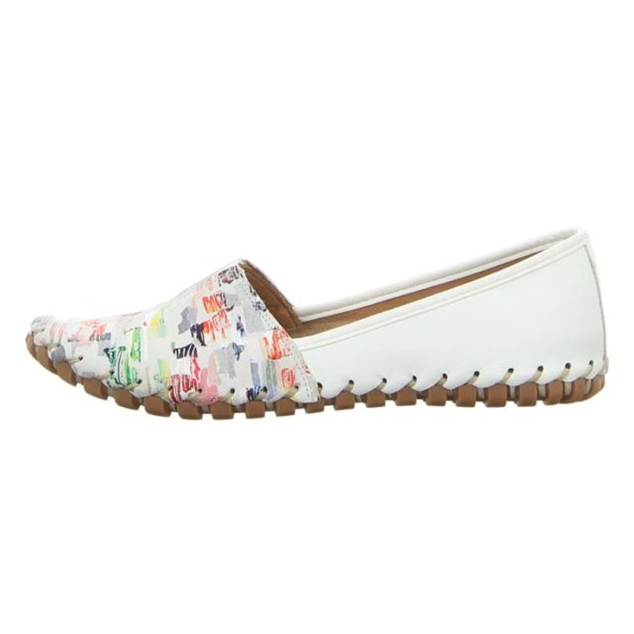 Damen Gemini Halbschuhe | Gemini - Slipper - Weiss/Multi