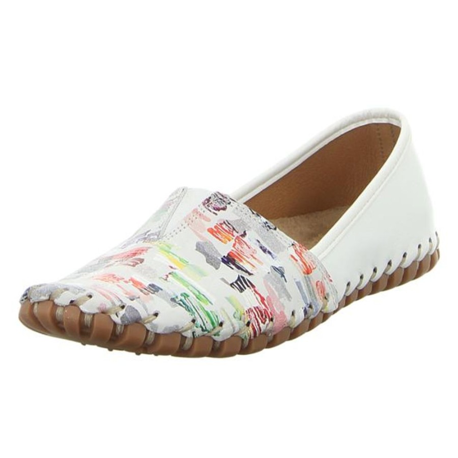 Damen Gemini Halbschuhe | Gemini - Slipper - Weiss/Multi