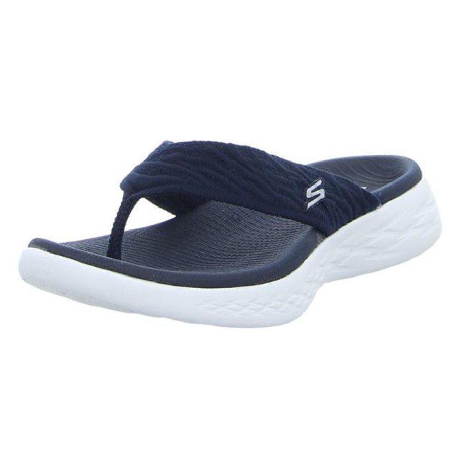 Damen Skechers Pantoletten | Skechers - Zehentrenner - Skechers On The Go 6 - Navy