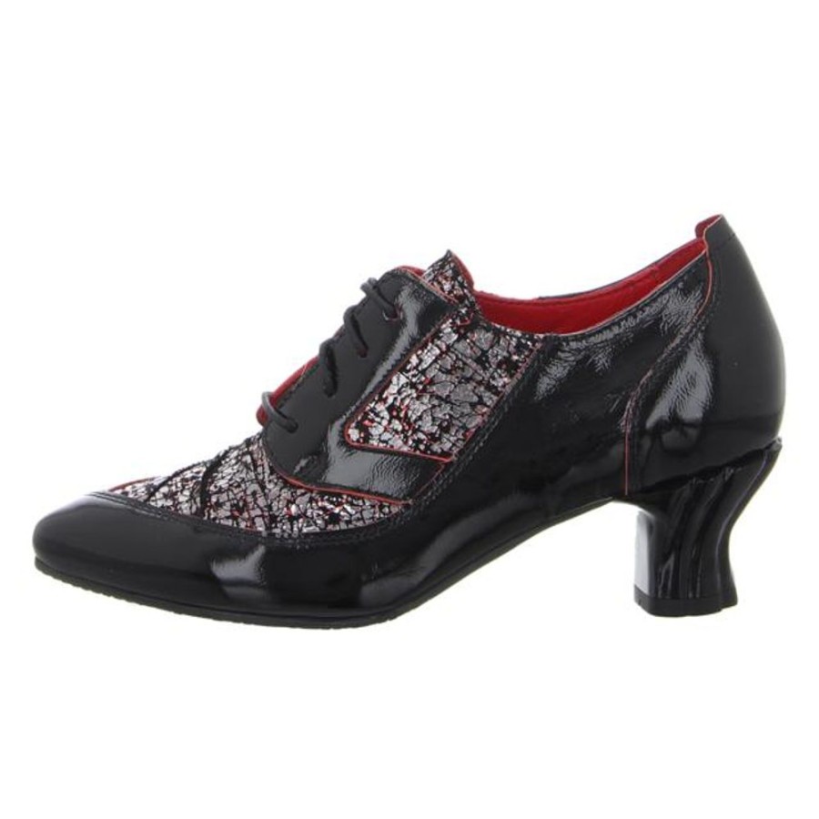 Damen Simen Pumps | Simen - Schnurpumps - Schwarz/Rot