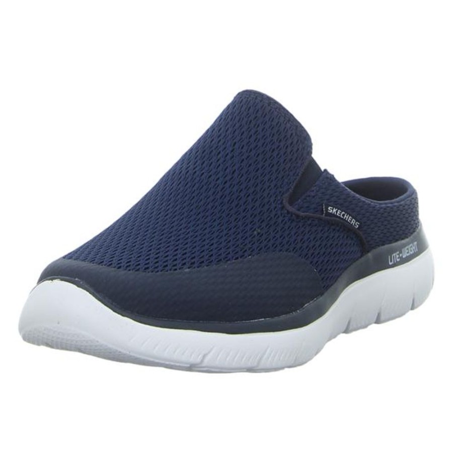 Herren Skechers Offene Schuhe | Skechers - Pantoletten - Summits - Navy