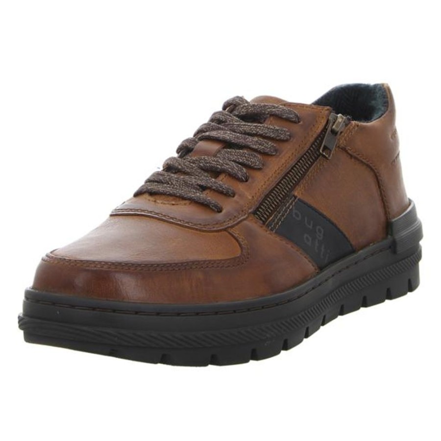 Herren Bugatti Schnurschuhe | Bugatti - Schnurschuhe - Tano Comfort - Cognac