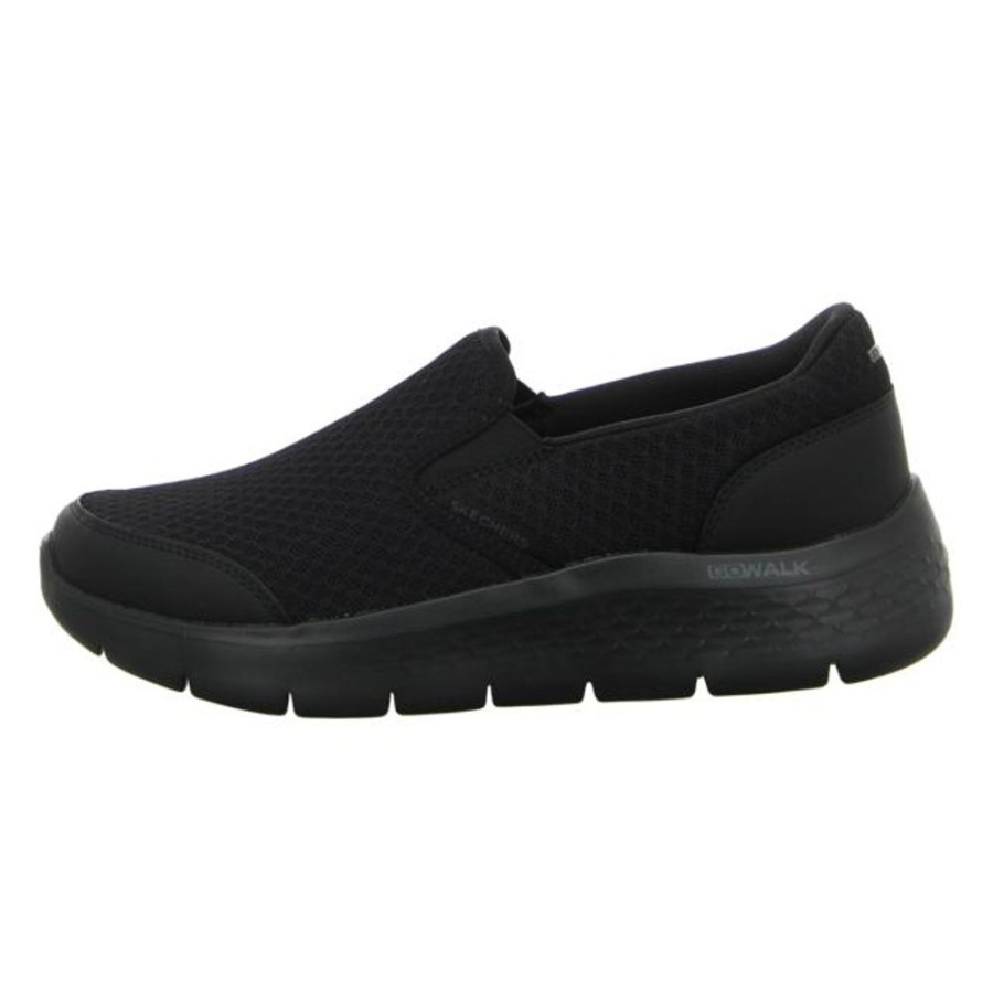 Herren Skechers Halbschuhe | Skechers - Slipper - Go Walk Flex - Black