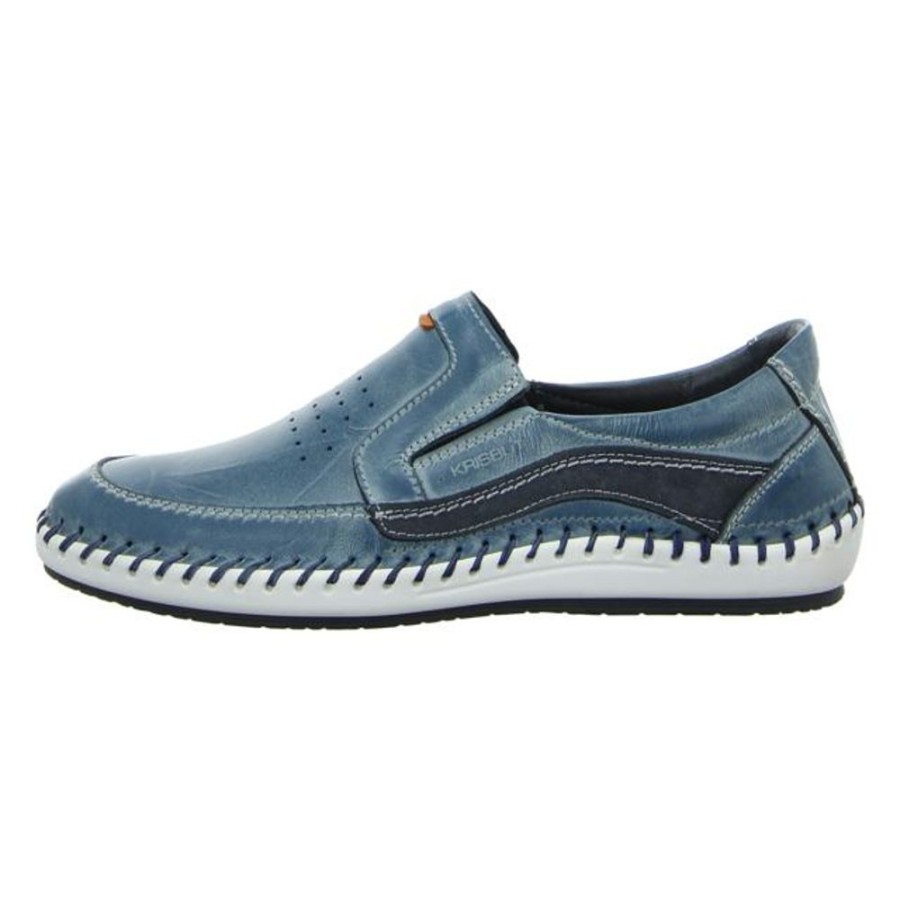 Herren Krisbut Halbschuhe | Krisbut - Slipper - Blau