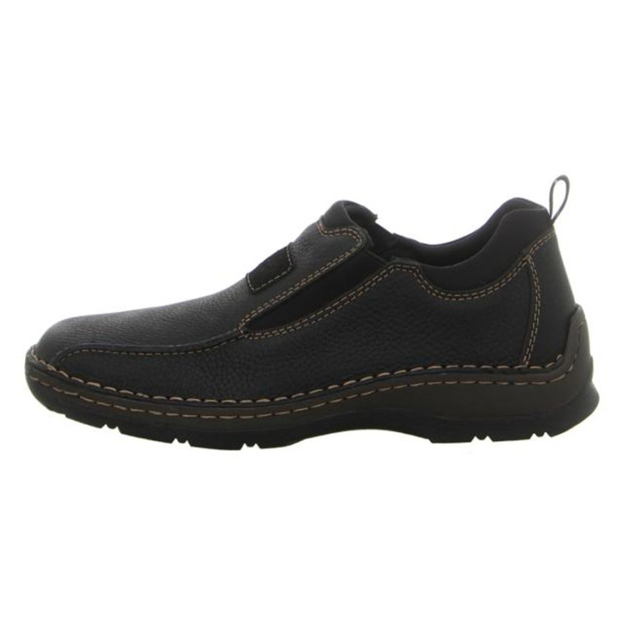 Herren Rieker Halbschuhe | Rieker - Slipper - Schwarz