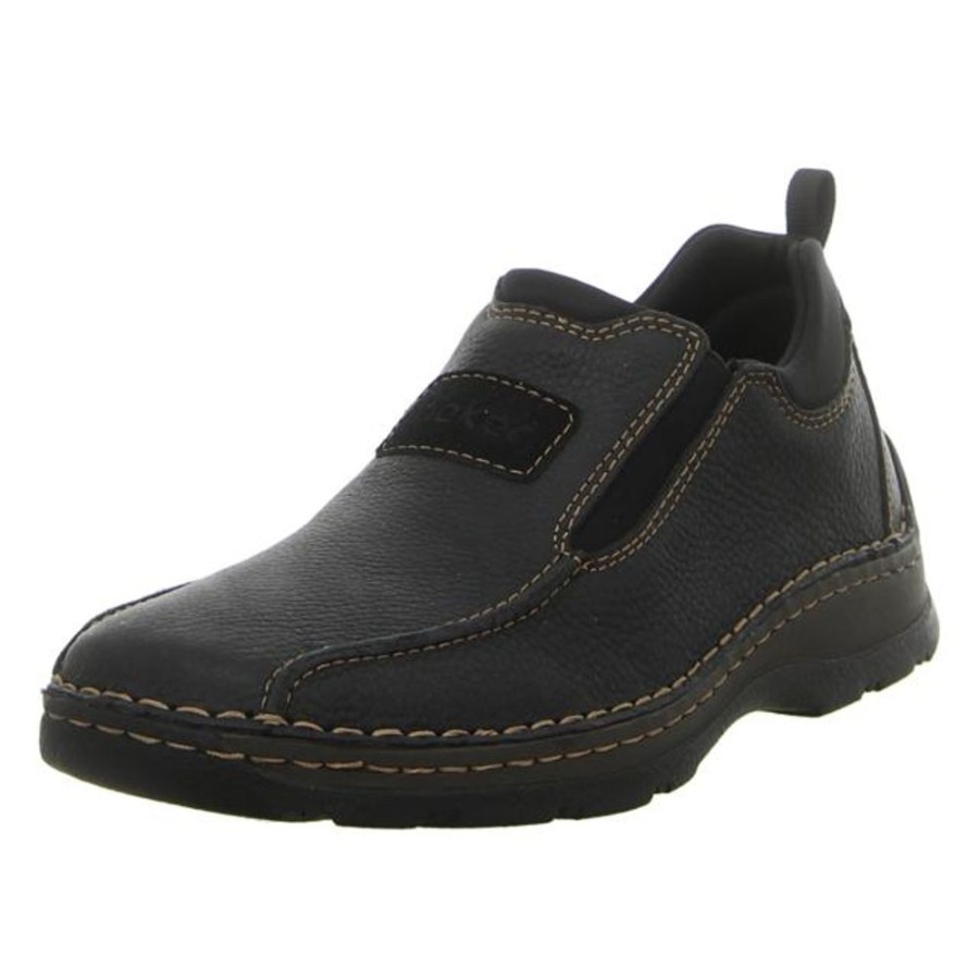 Herren Rieker Halbschuhe | Rieker - Slipper - Schwarz