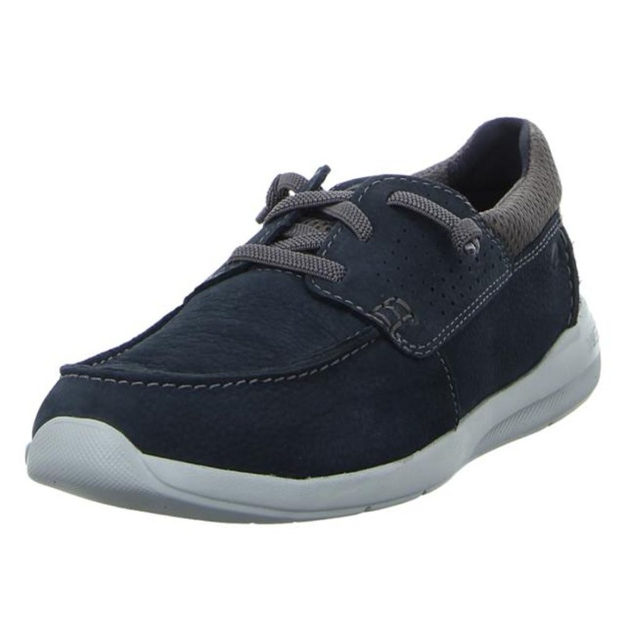 Herren Clarks Halbschuhe | Clarks - Schnurschuhe - Gorwin Moc - Navy Nubuck