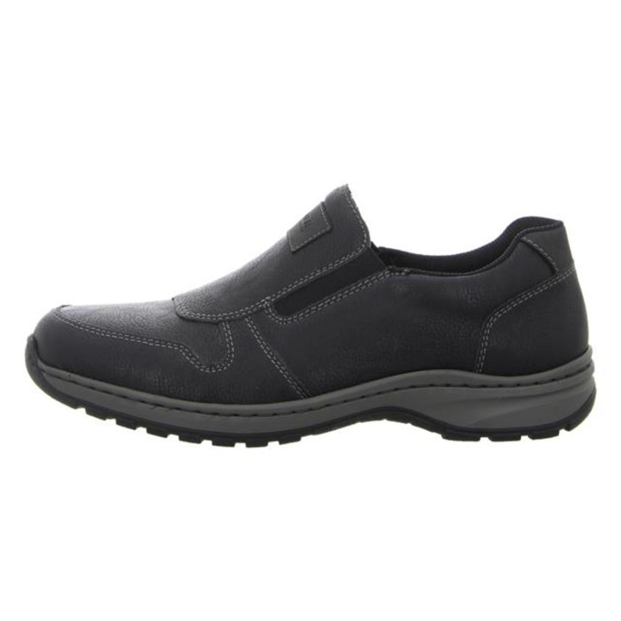 Herren Rieker Halbschuhe | Rieker - Slipper - Schwarz