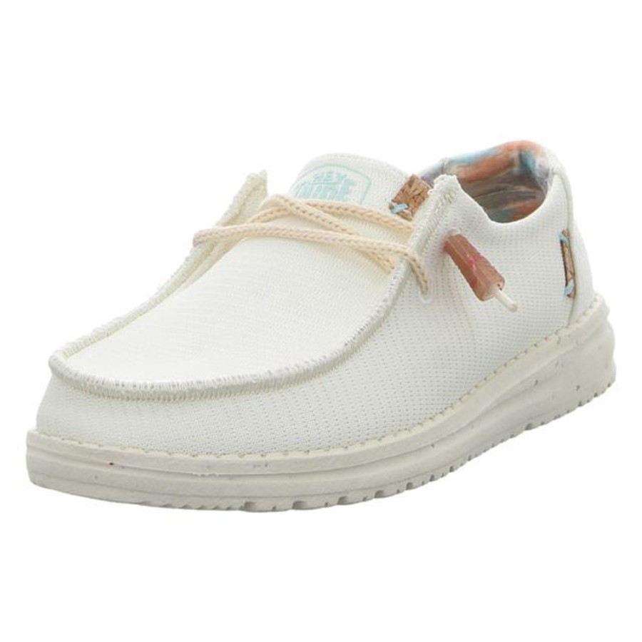 Damen Hey Dude Schnurschuhe | Hey Dude - Schnurschuhe - Wendy Knit - White