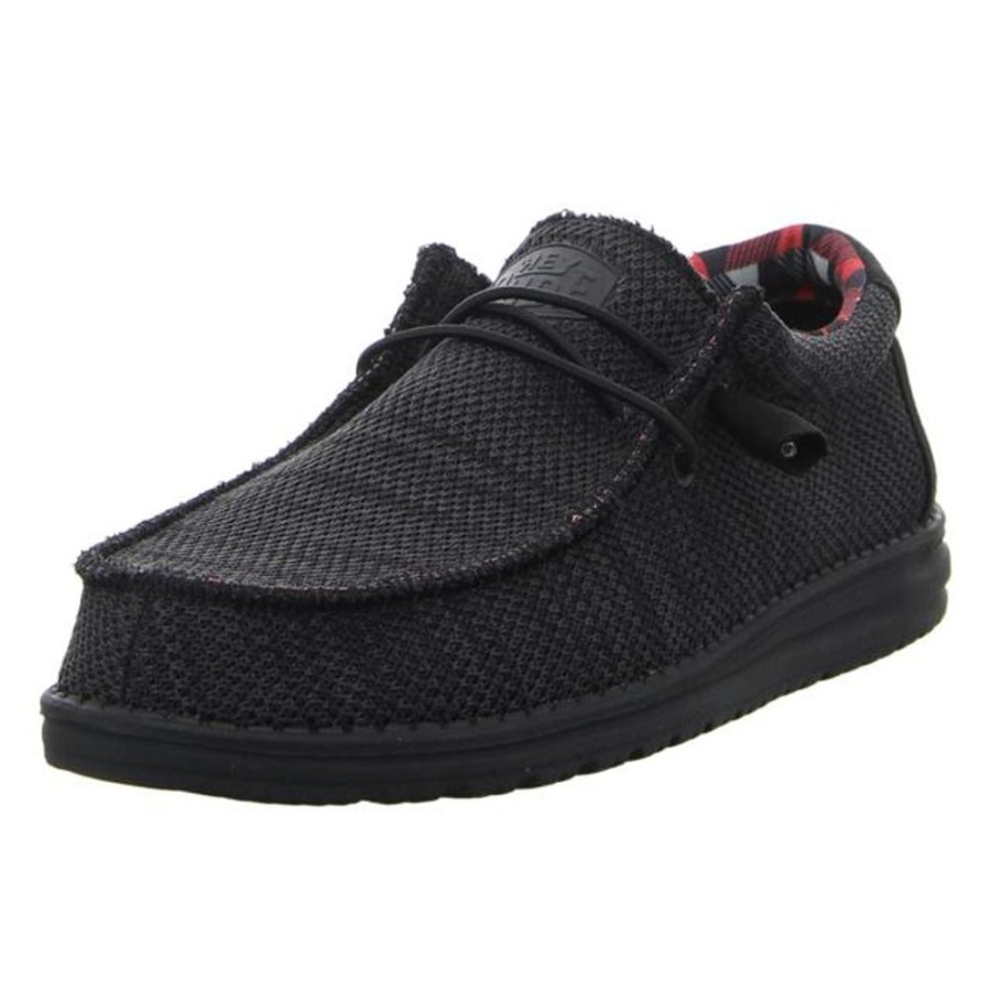 Herren Hey Dude Schnurschuhe | Hey Dude - Schnurschuhe - Wally Sox - Jet Black