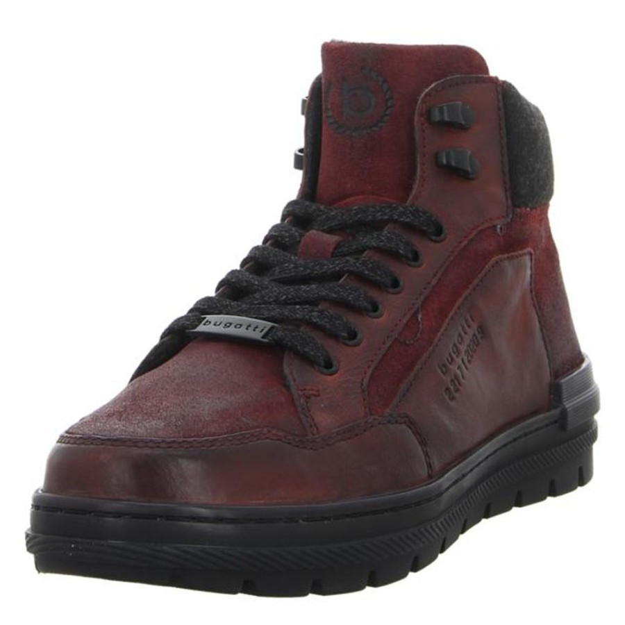 Herren Bugatti Stiefel | Bugatti - Stiefeletten - Tano Comfort - Dark Red / Dark Red