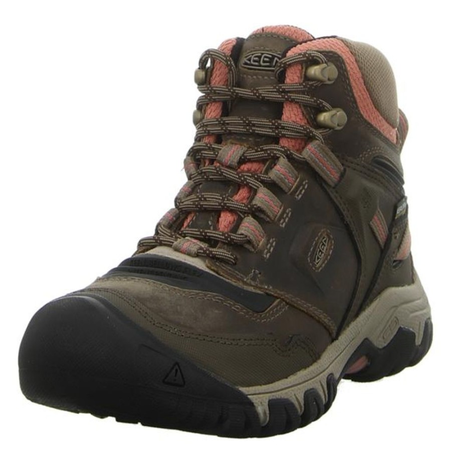 Damen Keen Outdoor Schuhe | Keen - Outdoor-Schuhe - Ridge Flex Mid Wp - Braun-Kombit