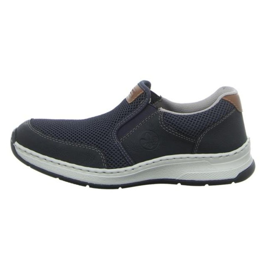 Herren Rieker Halbschuhe | Rieker - Slipper - Blau