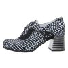 Damen Simen Schnurschuhe | Simen - Schnurpumps - Weis Schwarz