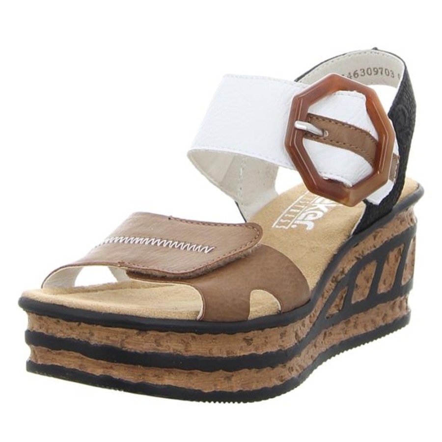 Damen Rieker Sandaletten | Rieker - Sandaletten - Beige-Kombi