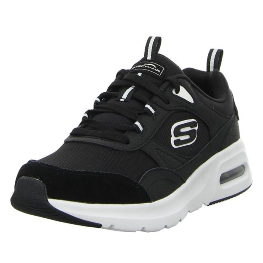 Herren Skechers Sneaker | Skechers - Sneaker - Skech-Air Court - Black/White