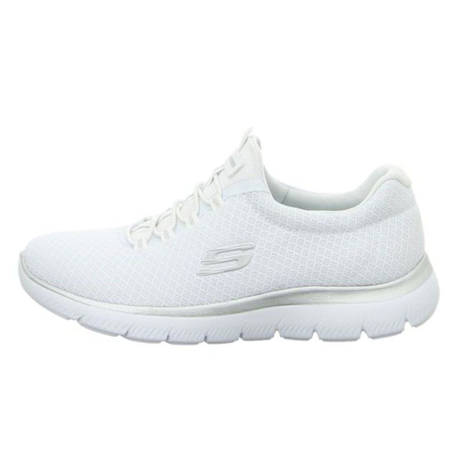 Damen Skechers Halbschuhe | Skechers - Slipper - Summits - White/ Silver