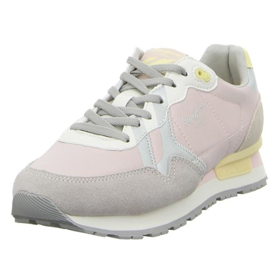 Damen Pepe Jeans Sneaker | Pepe Jeans - Sneaker - Brit Print Zag W - Soft Pink