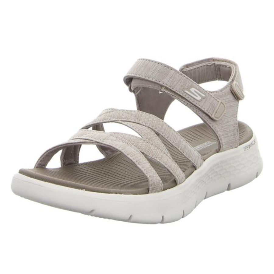 Damen Skechers Sandaletten | Skechers - Sandalen - Go Walk Flex Sandal- Sunshine - Taupe