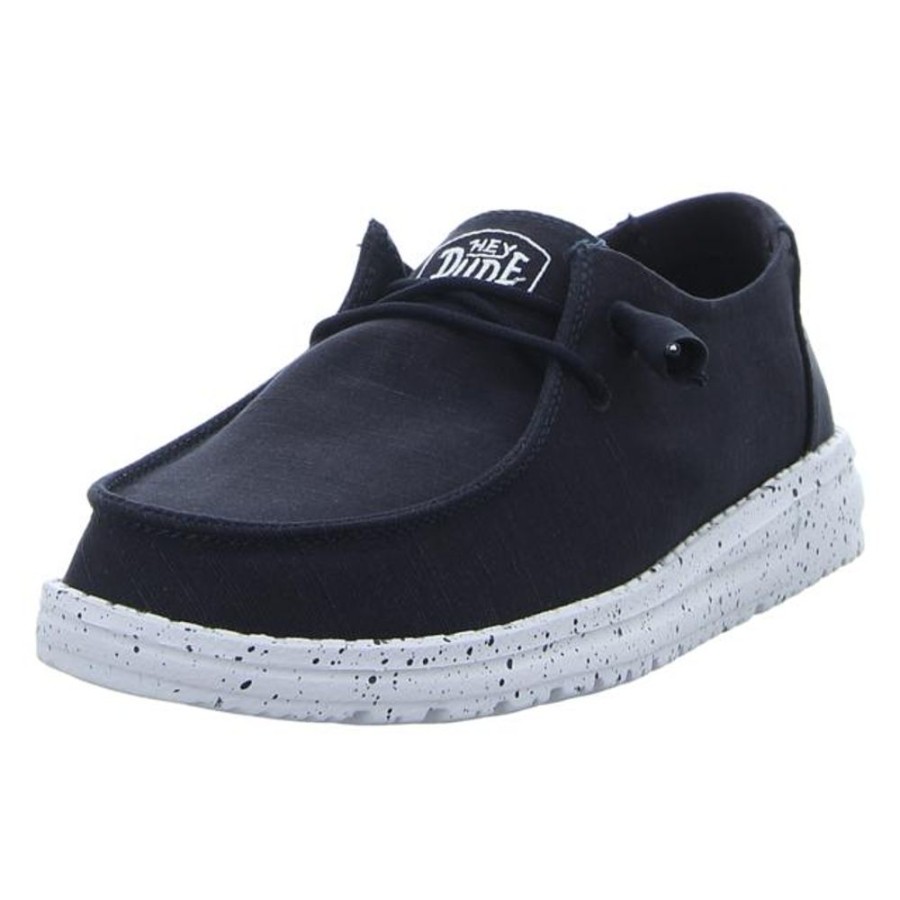 Damen Hey Dude Schnurschuhe | Hey Dude - Schnurschuhe - Wendy Slub Canvas - Navy