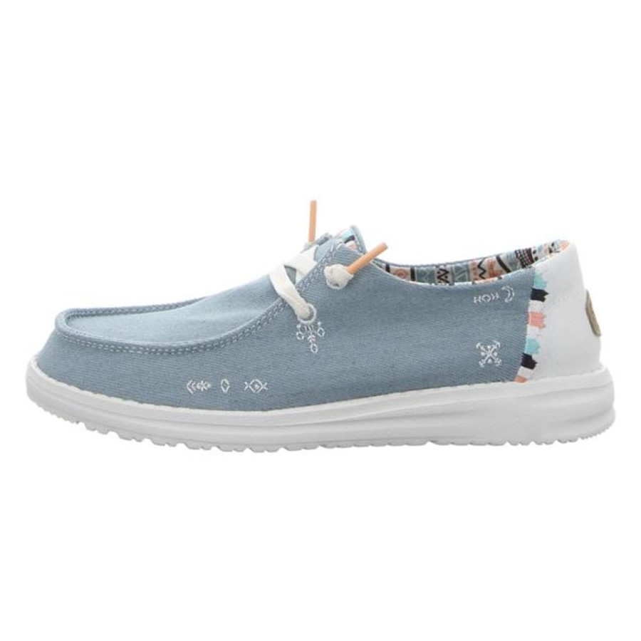 Damen Hey Dude Schnurschuhe | Hey Dude - Schnurschuhe - Wendy Boho - Light Denim