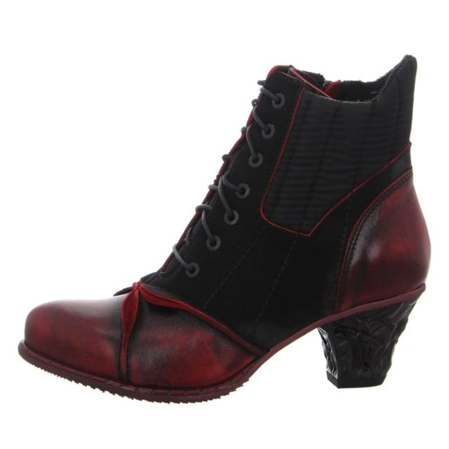 Damen Simen Stiefeletten | Simen - Stiefeletten - Weinrot Schwarz