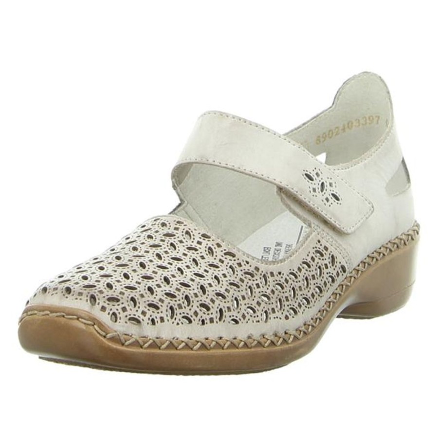 Damen Rieker Halbschuhe | Rieker - Slipper - Beige