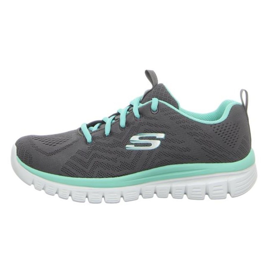 Damen Skechers Sneaker | Skechers - Sneaker - Charcoal/Green