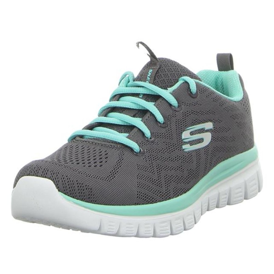 Damen Skechers Sneaker | Skechers - Sneaker - Charcoal/Green