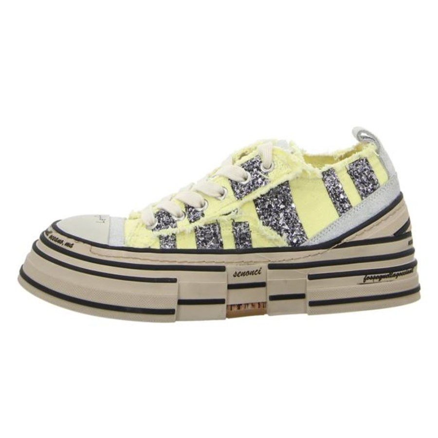 Damen Rebecca White Sneaker | Rebecca White - Sneaker - Light Yellow + Grey