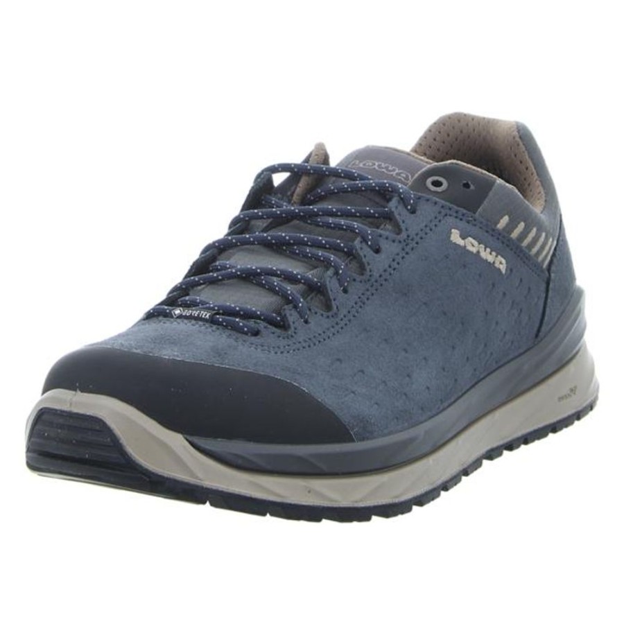 Herren Lowa Outdoor Schuhe | Lowa - Outdoor-Schuhe - Malta Gtx Lo - Stahlblau/Dune